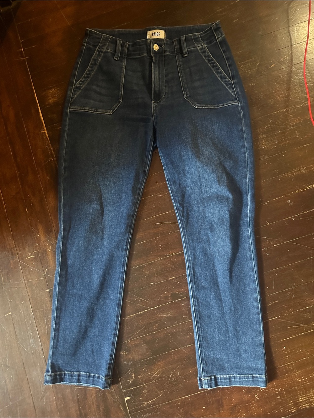 PAIGE Indigo Straight Leg High-Rise Jeans